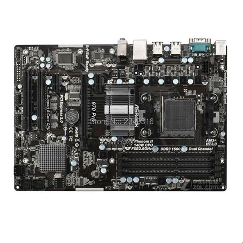 

For ASRock 970 Pro Original Used Desktop Motherboard 770 Socket AM3+ AM3 DDR3 SATA2 USB2.0