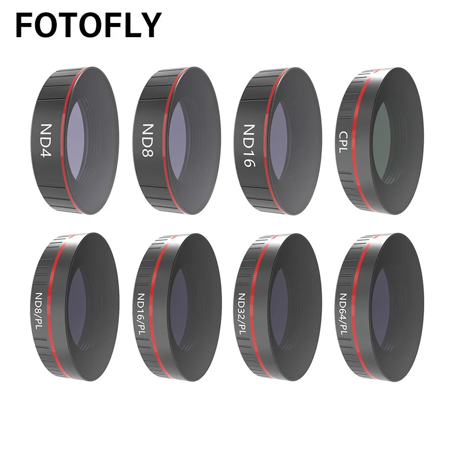 

FOTOFLY DJI Osmo Action Camera Lens Filter UV/CPL Polarizing/ND 4 8 16 32 64 1000 Filters Set For Osmo Action Lenses Accessories
