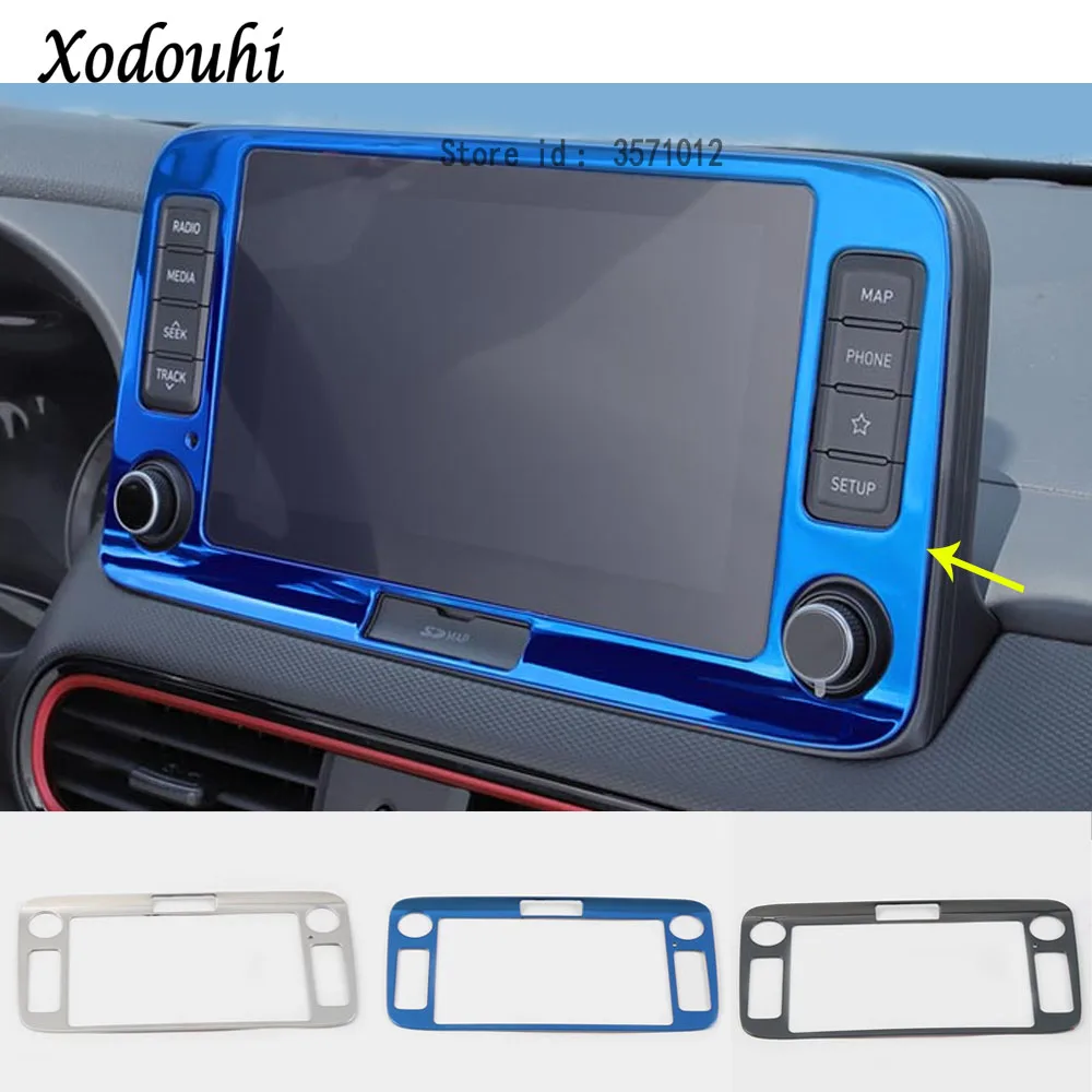 Для hyundai Kona Encino Kauai Автомобильная наклейка средняя консоль центральный переключатель навигации отделка рамы части 1 шт