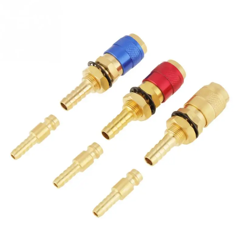 

3pcs 8mm Connector Fitting Water Cooled & Gas Adapter Quick Connector Fitting For TIG Welding Torch