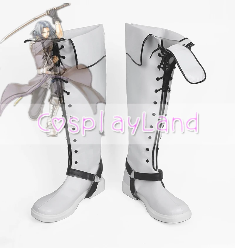 Fire Emblem Path of Radiance Zihark White Cosplay Shoes Boots Party Show Custom Made for Adult Men Costume | Тематическая одежда и