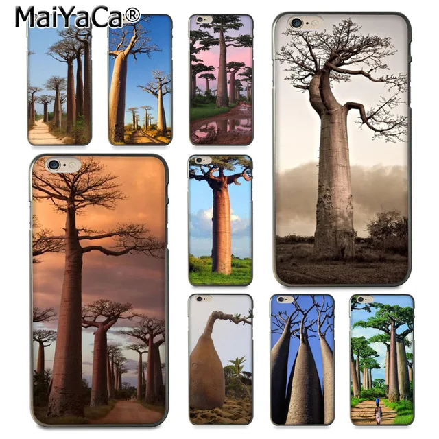 MaiYaCa завод Baobab деревья рисунок для iPhone 4S SE 5C 5S 6 6S 7 8 Plus X XR XS MAX черный мягкий чехол