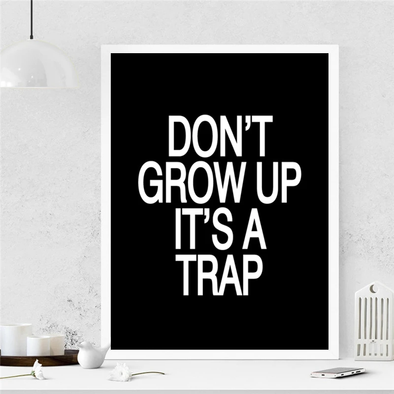 Motivational Typography Canvas Wall Art Painting Poster No Frame Nordic