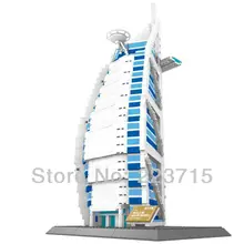 Burjal арабский отель* DIY светящиеся кирпичи, совместимые с другими детали для конструктора