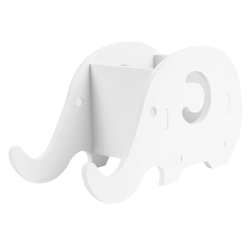 

Storage Box Home Office Stationery Practical Wooden Organizer Pen Holder DIY Phone Stand Cute Multifunctional Elephant Shape