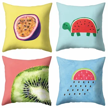 

Creative Fruit Cushion Cover Banana Pineapple Tea Throw Pillow Cotton Decor Home Sofa for Car Custom Pillow Case