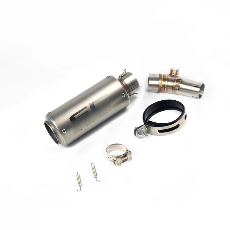 

For kawasaki ER6N Full System Mid Link Elbow Pipe+Motorcycle Exhaust Pipe Moto Escape Modified Slip On 2012 2013 2014 2015 2016