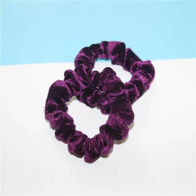 Hair Scrunchies Elegant Velvet Scrunchies Hair Gum Solid Elastic Hair Bands Girls Hair Accessories For Women Hairband   (3)