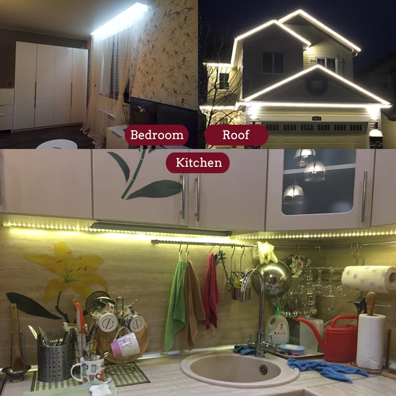 Leds e m ao ar Iluminação de Jardim com Plugue Luz de Tira à Prova d' Água 220 v Smd 5630 5730 m 10 5 m 15 m 20 m Levou Fita Conduzida Flexível 180 Livre da ue 14 À prova d' água 220 v SMD
