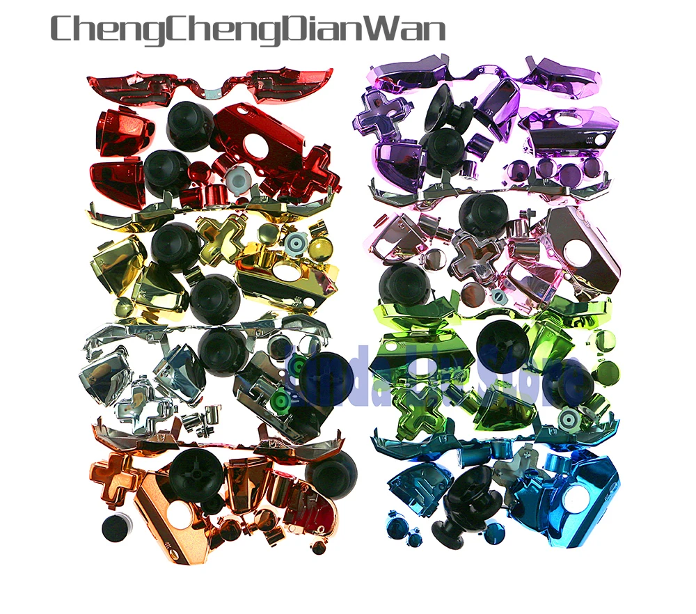 

ChengChengDianWan Chrome Full Button Dpad RT LT RB LB ABXY Guide Buttons For Xbox One Elite Limited edition Controller 20sets