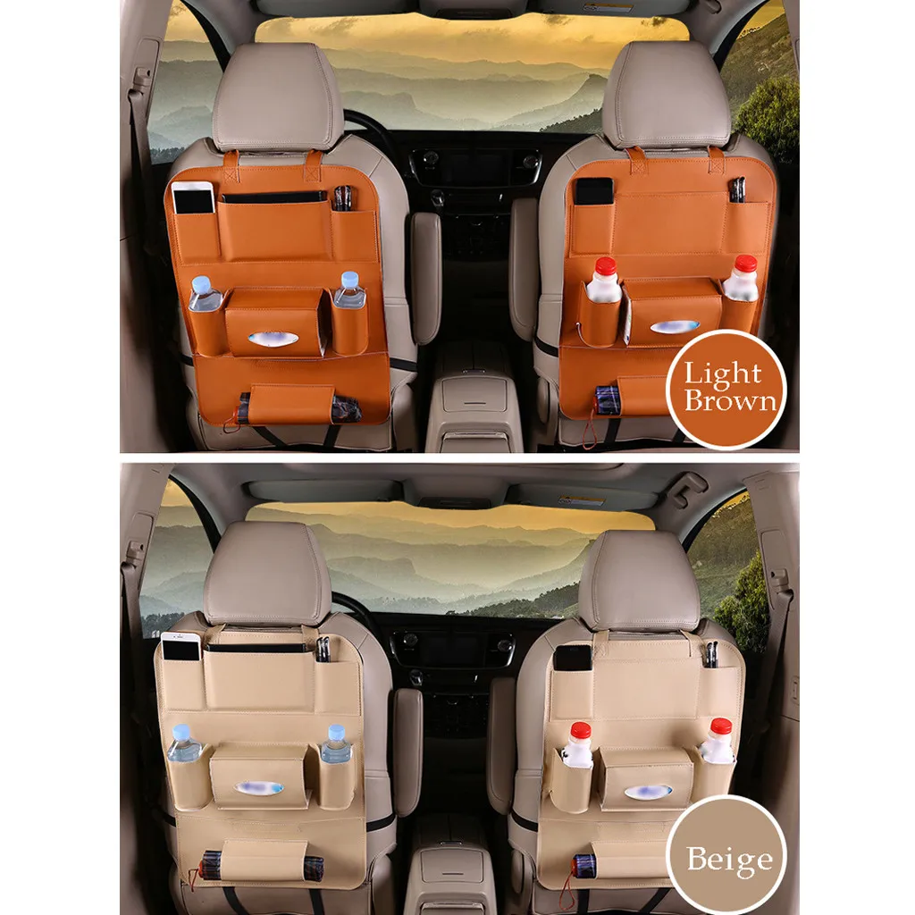 

Kids Anti kick Mat Car Organizer Baby Car Seat Travel Bag Holder Hanging Bag Car Seat Bag install on the back of seat,#503g50