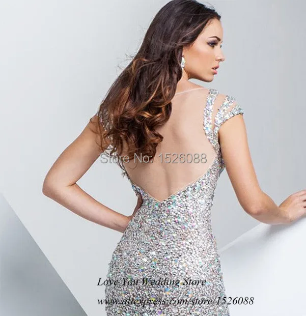 Robe de Soiree Длинные Роскошные хрустальные вечерние платья Шампанское тюль Русалка