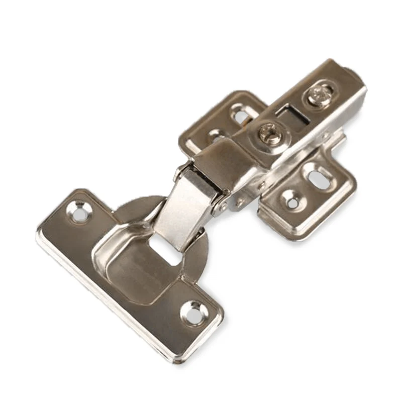 Goede Half Overlay Scharnier Rvs Deur Hydraulische Satijn Nikkel Scharnieren Buffer Soft Close Voor Meubels Hardware