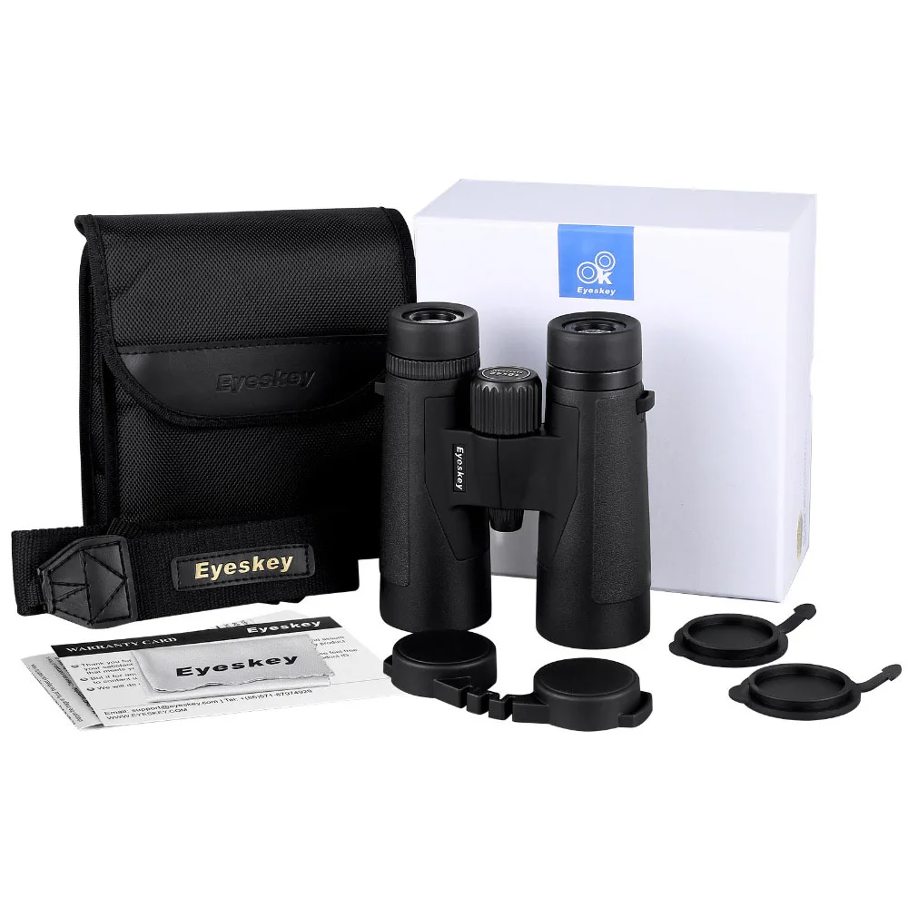 Многоцветный мощный бинокль Eyeskey HD 10x42 с призменным телескопом Bak4
