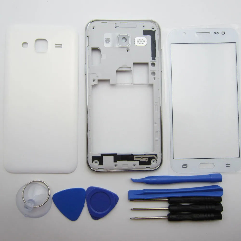 Для samsung Galaxy J7 2015 J700 SM полный Корпус чехол средняя рамка + задняя крышка на