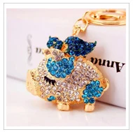 Fashionable Accessory Key Ring Shiny Rhinestone Decoration Fish Shape Pendant Keychain Glitter Phone Car Wallet Bag Keychain