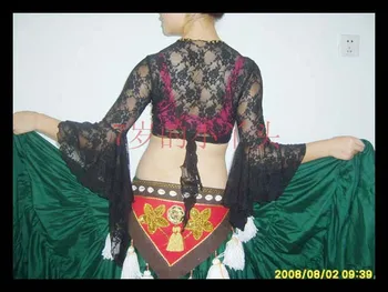 

Lace Belly Dance Top Flamenco Dance Top korea lace Blouse Top with Trumpet Sleeves DI29