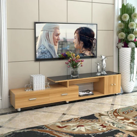 FZS-019 длина масштабируемый ТВ Стенд стол Гостиная мебель для дома современный стиль деревянная панель тв стойка ТВ шкаф в сборе - Цвет: A