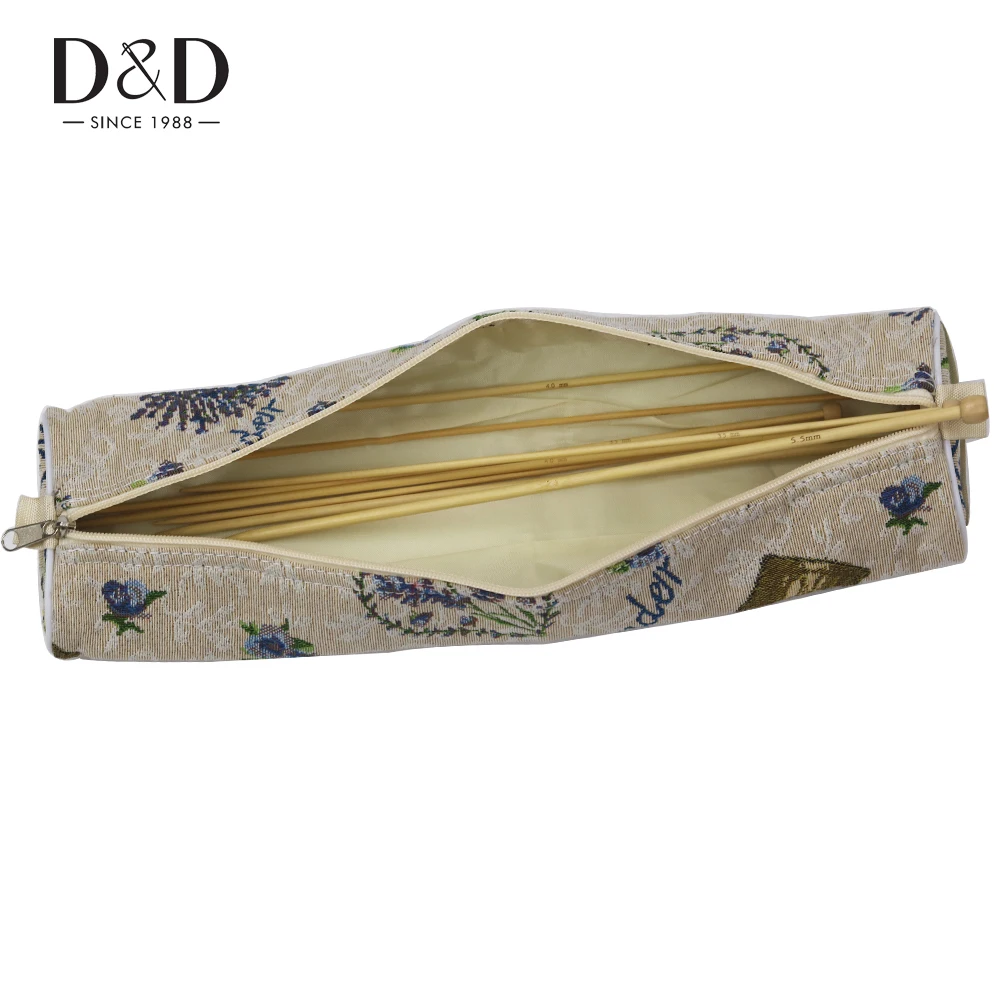 

D&D 2 Designs Knitting Needles Bag Fabric Craft Sweater Needles Long Handmade Tube Bag DIY Knitting Accessories Organizer