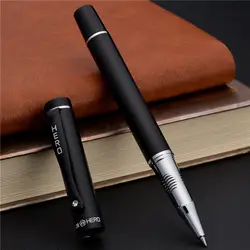 Матовый черный бизнес ручка 0,5 мм черный/синий высококачественные чернила металл шариковая для студента подарок ручка канцелярская
