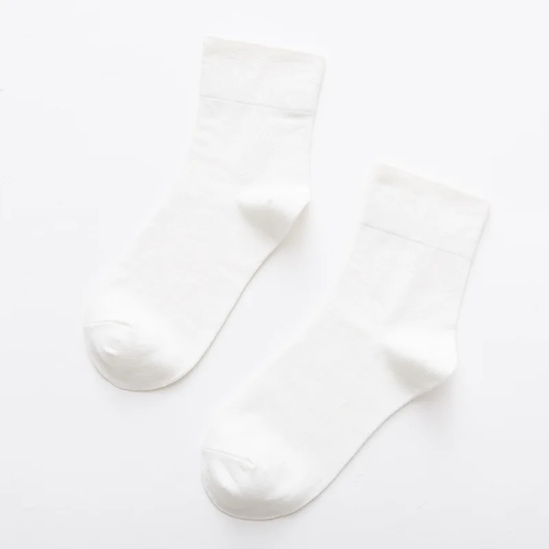 Женские носки, цветные, яркие, хлопковые, повседневные, одноцветные, женские, s носки,, Harajuku, японский стиль, модные женские носки для девочек - Цвет: Белый