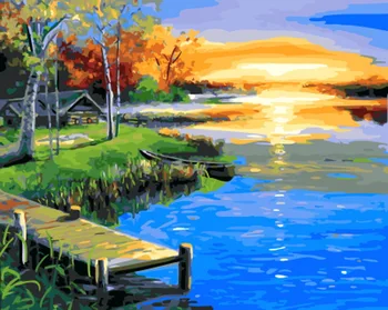 

Frameless painting by numbers paint by numbers for home decor PBN for living room 4050 dusk