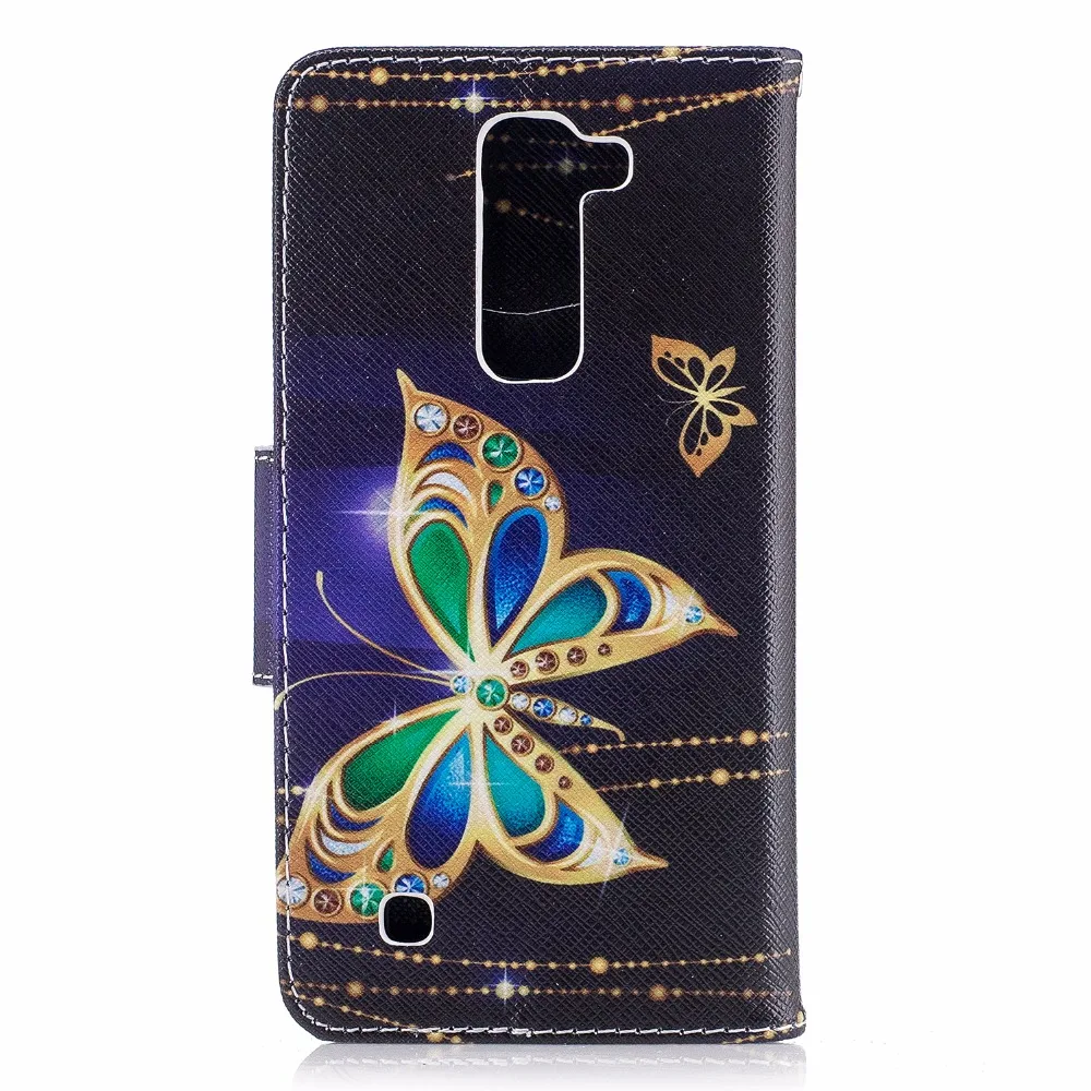 

Flip Leather Case For LG K7 X210 X210DS MS330 / Tribute 5 LS675 / K7 Dual SIM Printing Cover Embossing Leather Phone Bags & Case