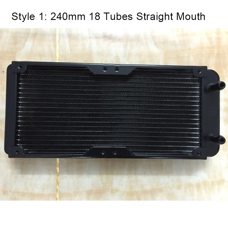 

240mm 18 Tubes Straight Threaded Mouth Water Cooling Row Radiator Heat Exchanger Computer PC Cooling Row Industrial Row