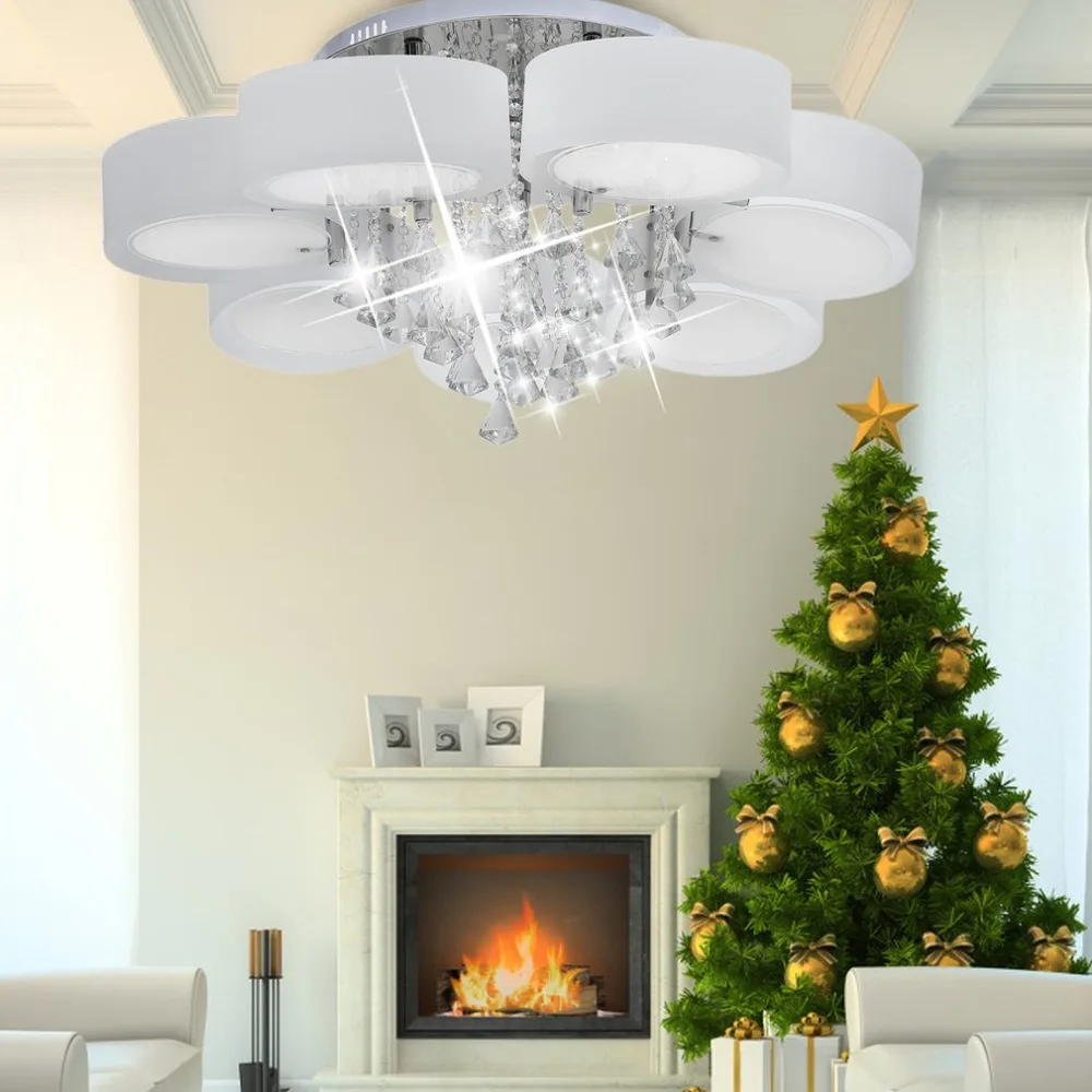 

Luxury Design 7 Heads Ceiling Lights Indoor Crystal Lighting LED Modern LED Ceiling Lamp For Living Dining Bed Room