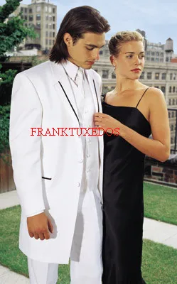 

Terno masculino Two button White Notch lapel Groom TuxedosBest Man Groomsmen Prom Suits Men Wedding Suits(Jacket+Pants+vest+Tie)