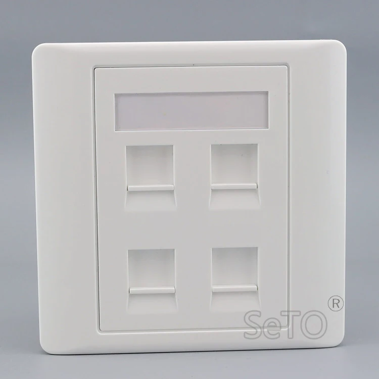 SeTo 86 Тип Двойная сеть Lan RJ45 Cat5e + RJ11 Cat3 Телефонная настенная пластина разъем Keystone