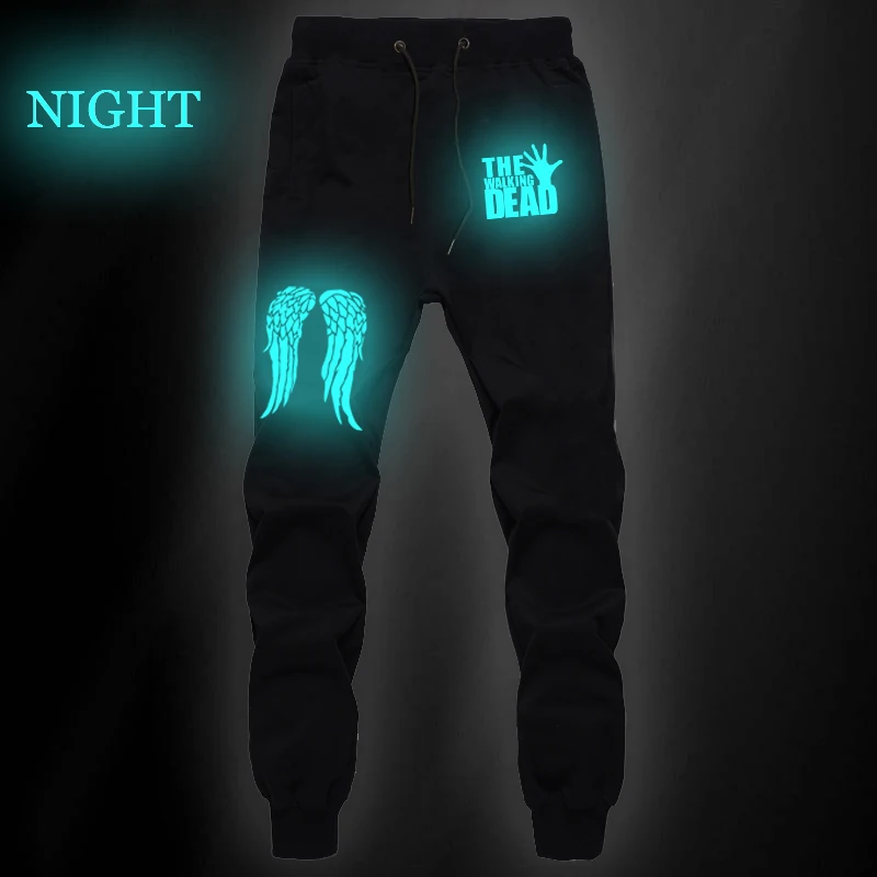 The Walking Dead Luminous Sports Straight Pants Summer Sweat Pockets Jogger Fitness Sports Breathable Pants Sporting Clothing fruit of the loom sweatpants Sweatpants