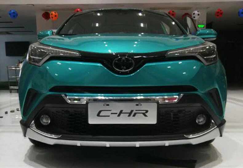 Для Toyota CHR C-HR IZOA Передний+ задний бампер диффузор бамперы для губ защитная накладка ABS хромированная отделка