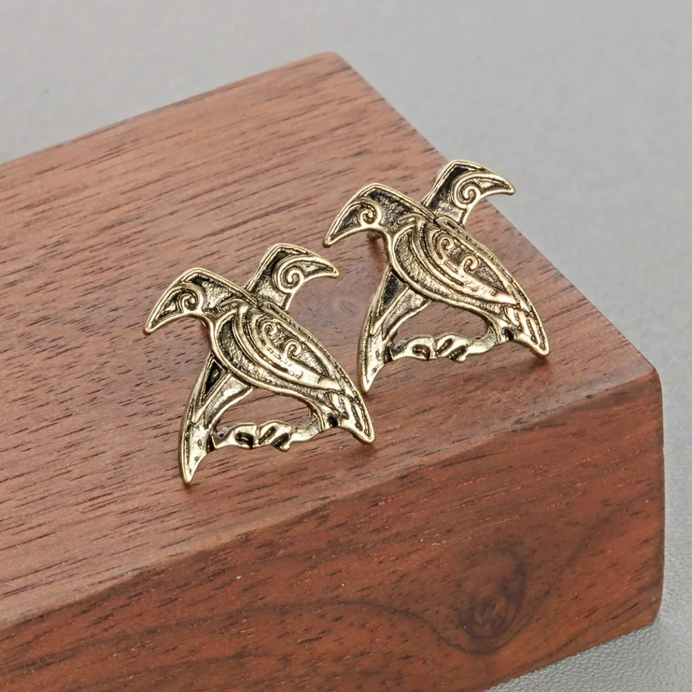 CHENGXUN славянские Valknut Ворон серьги в виде птиц античные животные Pagan Odin's Viking