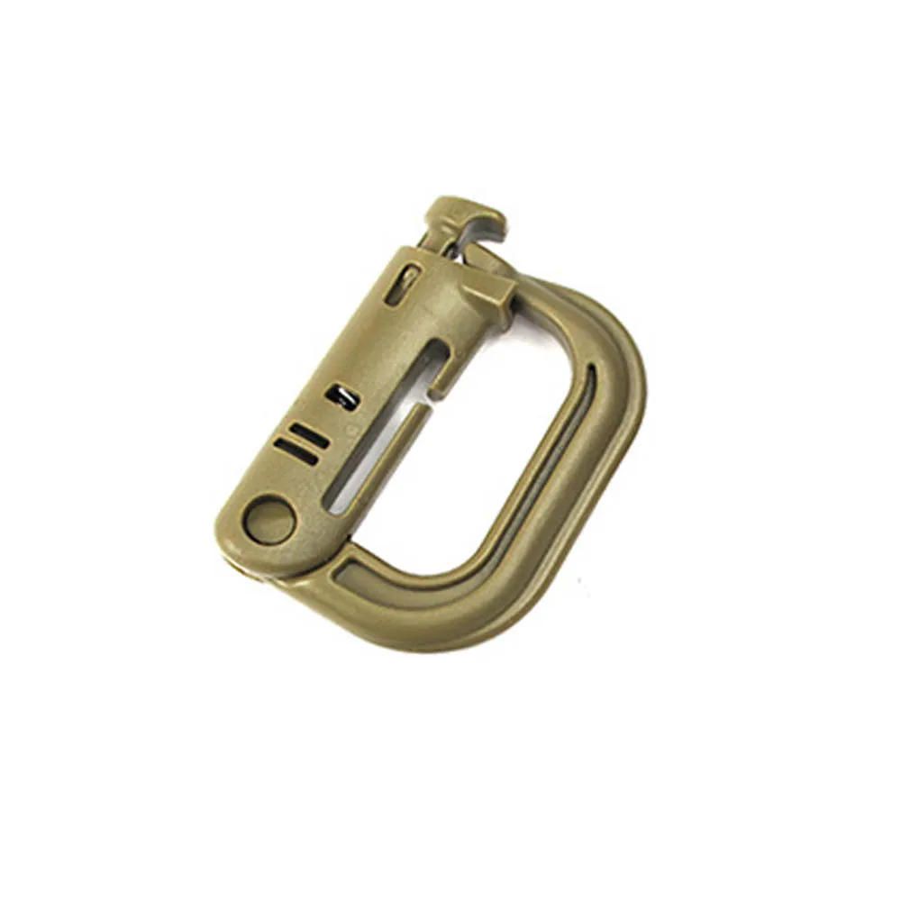 

Multipurpose D-Ring Locking Hanging Hook Tactical Link Snap Keychain Outdoor carabiner easy to carry portable gadgets #YL1