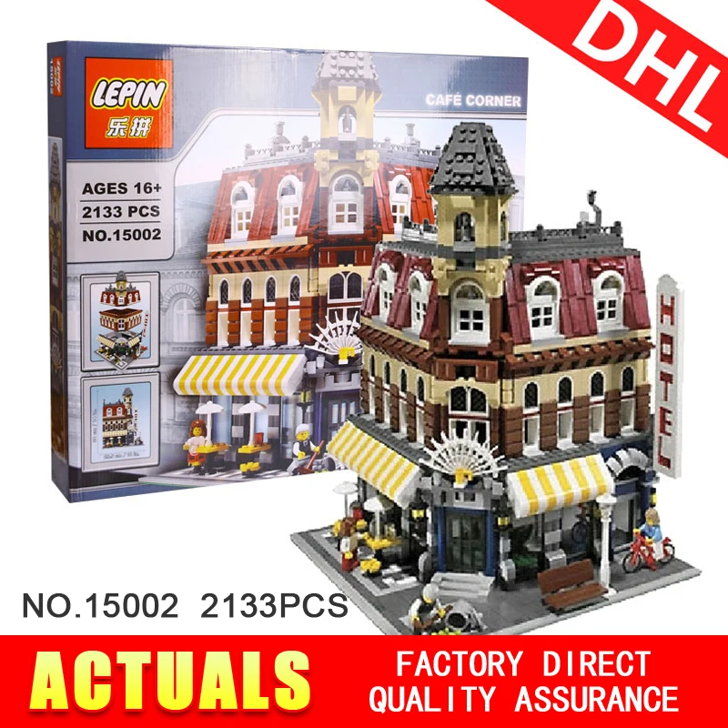 font b Lepin b font 15008 15007 15002City Street Creator Green Grocer Model Building Kits