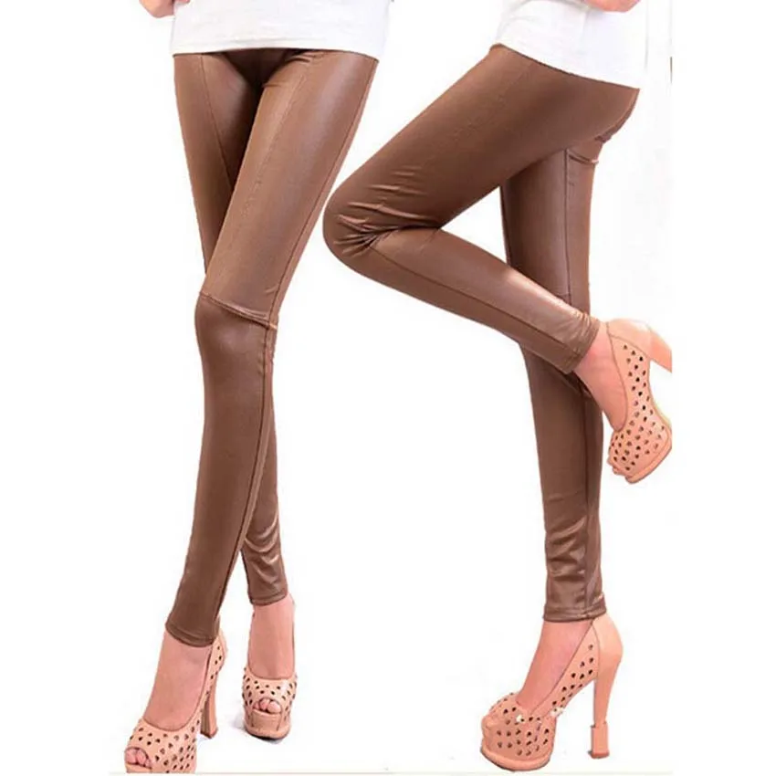 Весенне-зимние женские леггинсы из искусственной кожи, дамские леггинсы, штаны, новые сексуальные модные женские штаны оптом JH852111