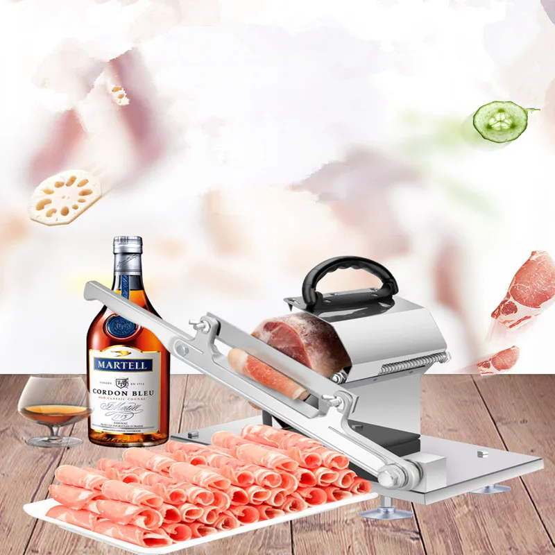 Ручная ломтерезка для мяса ручная Ломтерезка говядины жира баранины Кухонные