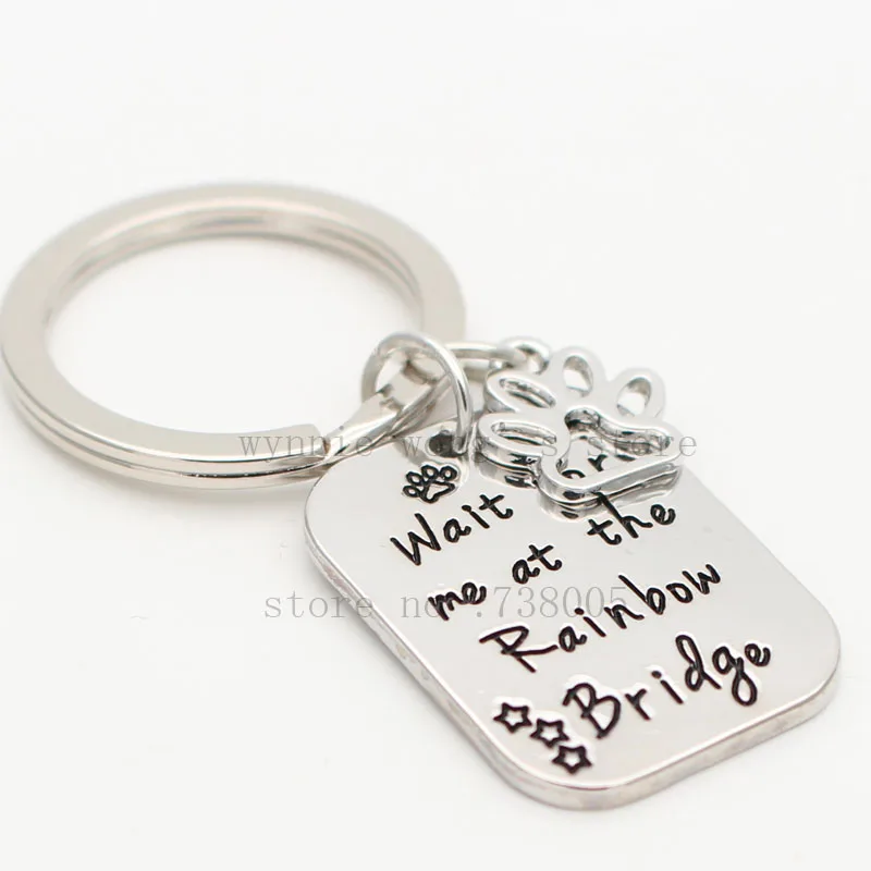 2017 new Personalised Pet Memorial "Wait for Me at Rainbow Bridge "Pet