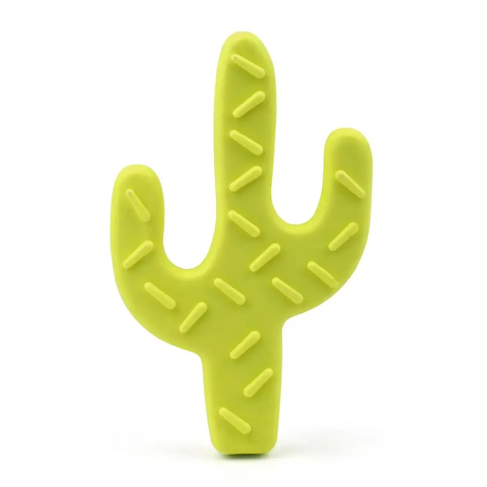 Тыры. Ху прорезыватель для зубов силикон якорь поделиться силиконовый Прорезыватель детей прорезывание зубов кулон кормящих мягкий силиконовый Бусины безопасный Игрушечные лошадки для успокоить прорезывания зубов - Цвет: green  Cactus