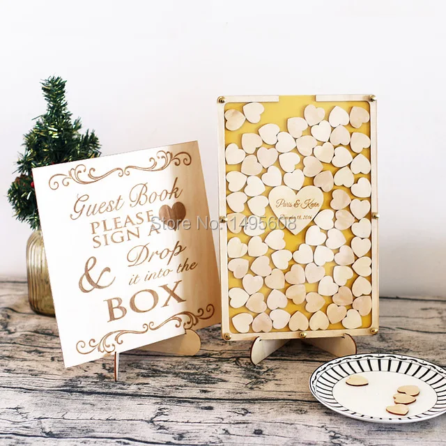 Wedding Drop Box Guest Book Alternative Personalized Wedding Drop Box Guest Book Alternative Personalized Wood Rustic