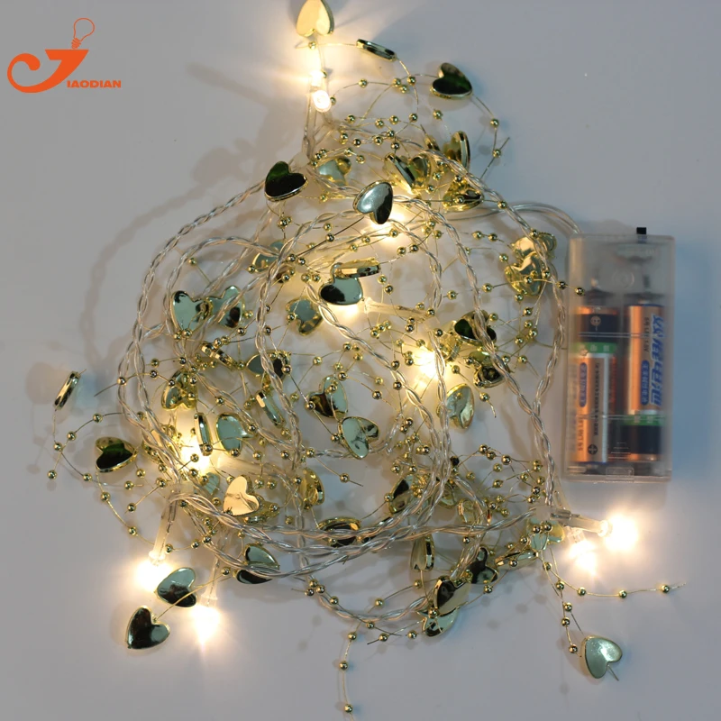 gold heart pearl lights (8)