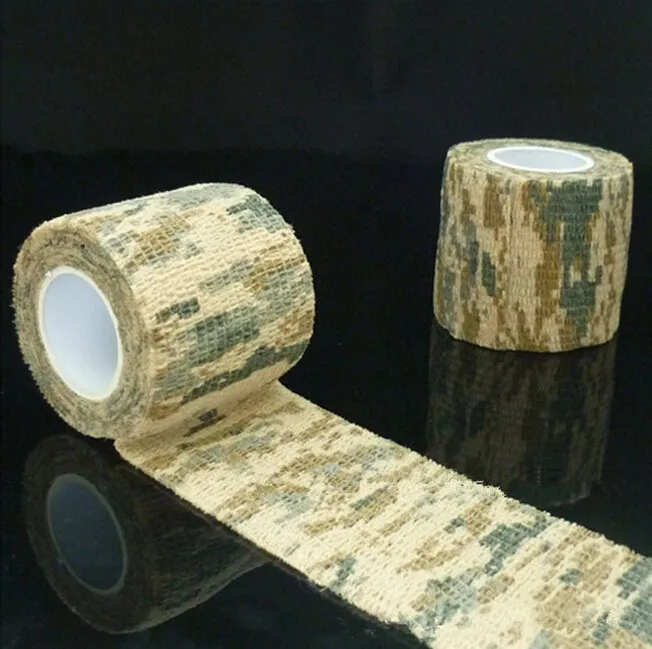 1 рулон открытый Camo Stretch бинты, кемпинг Охота камуфляж Клейкие ленты, подходит для горной местности