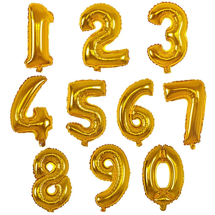 Большой рисунок воздушный шар из фольги 32 дюйма год баллон гелия номер с днем рождения 18 воздушные праздничные украшения из шаров Baloons Globos - Цвет: R1-Gold Balloon
