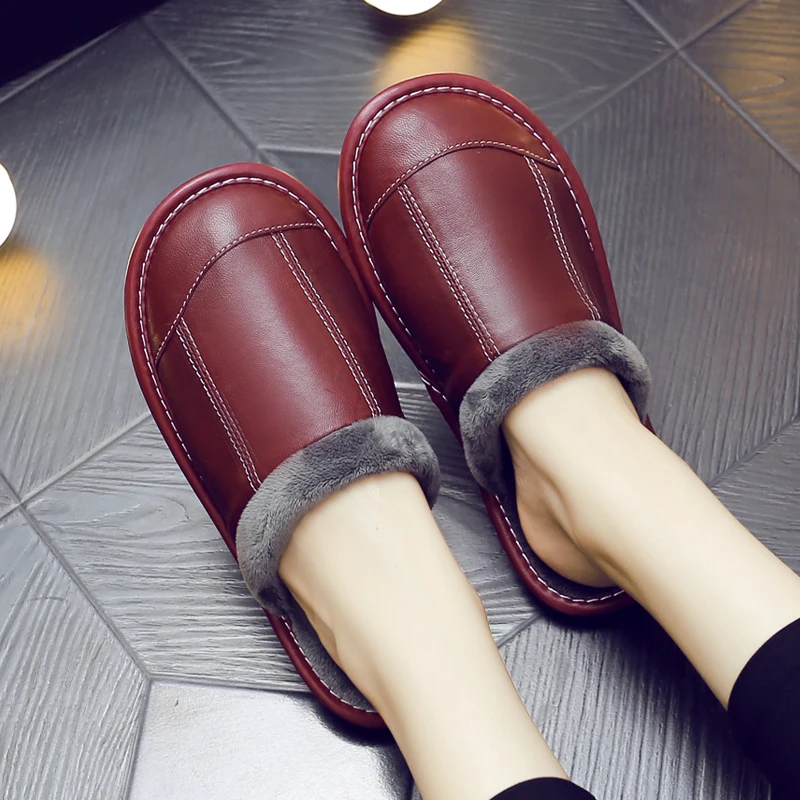 baratas 2018 Amantes! Mulheres Inverno chinelos de algodão Não deslizamento fundo macio Espessamento quente sapatos flats das mulheres AB111