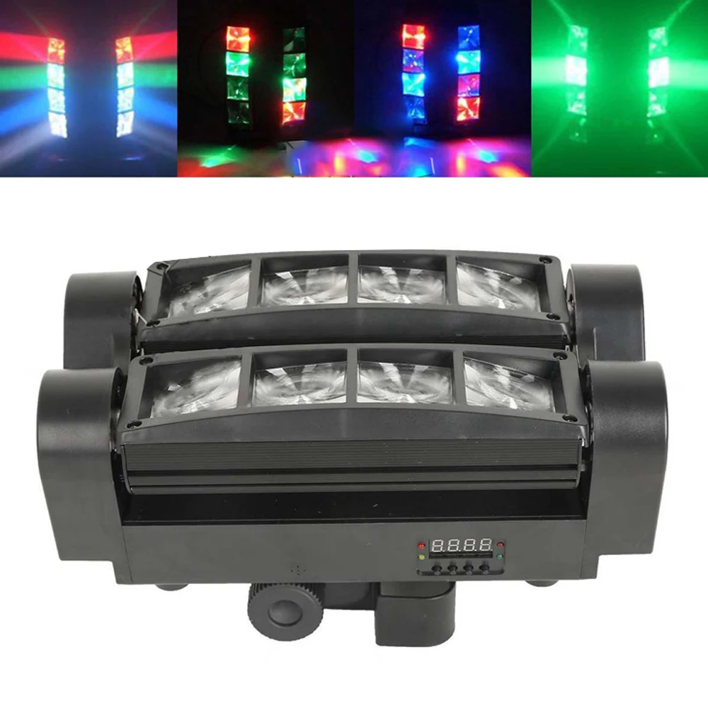

Party lights Disco light Spider Spot Moving Head LED DJ Lighting RGBW DMX 512 Dual Sweeper Pulse Strobe Effect for Concert Bar