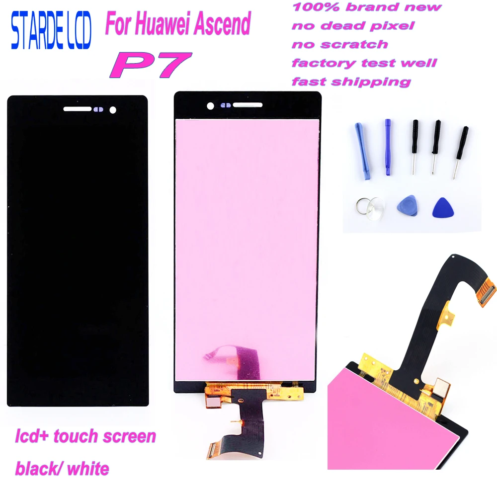 

For Huawei Ascend P7 LCD Screen P7-L00 P7-L05 P7-L10 LCD Display Touch Screen Digitizer For Huawei P7 LCD Assembly Parts +Tools