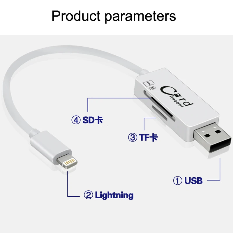 IUSB Pro 2 в 1 USB устройство для чтения карт памяти TF Micro SD карта OTG USB кабель адаптер Lightning SD адаптер для iPhone 5 5S 6 6S 7 8 Plus