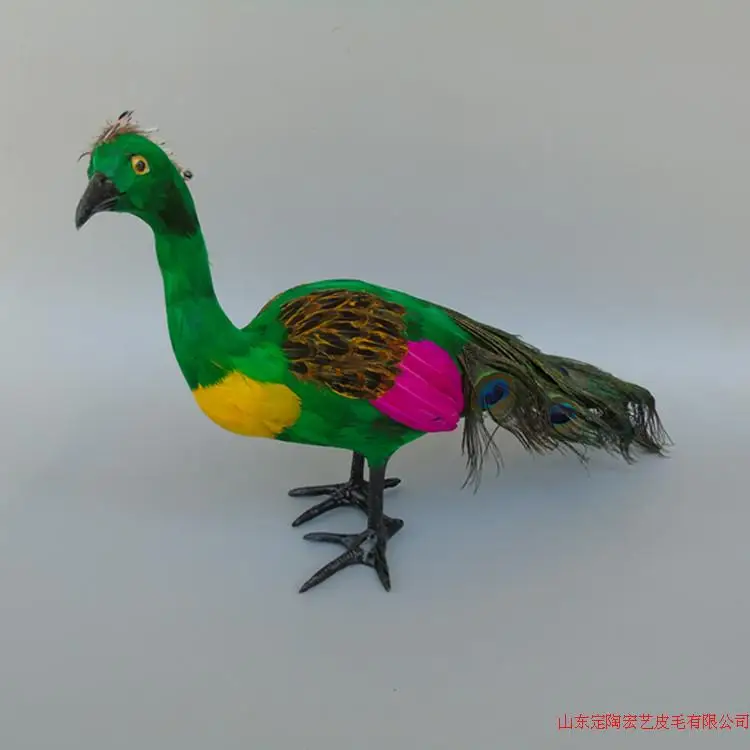 new simulation peacock toy polyethylene & furs standing beautiful peacock model about 30x33cm