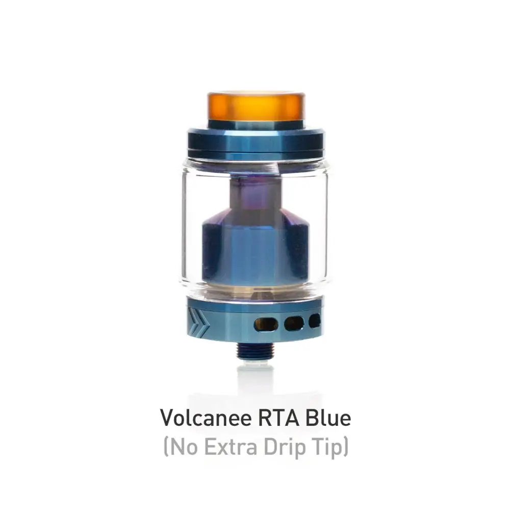 Volcanee RTA атомайзер с двойной катушкой 5 мл 24 мм Диаметр Топ Заправка для Vape электронная сигарета vs Reload Doggy Style Skyline RTA - Цвет: blue